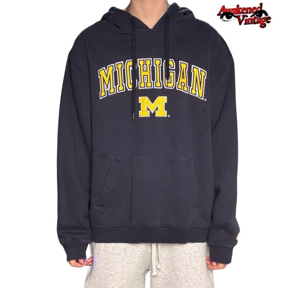 Vintage Michigan Wolverines hoodie navy university of Michigan size XL